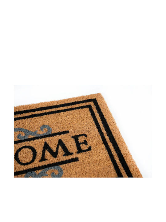 Sdim Entrance Mat made of Coir with Anti-slip Backing Welcome 552 Natural 40x70cm Thickness 15mm