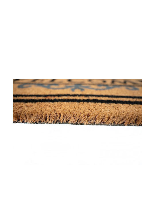 Sdim Entrance Mat made of Coir with Anti-slip Backing Welcome 552 Natural 40x70cm Thickness 15mm