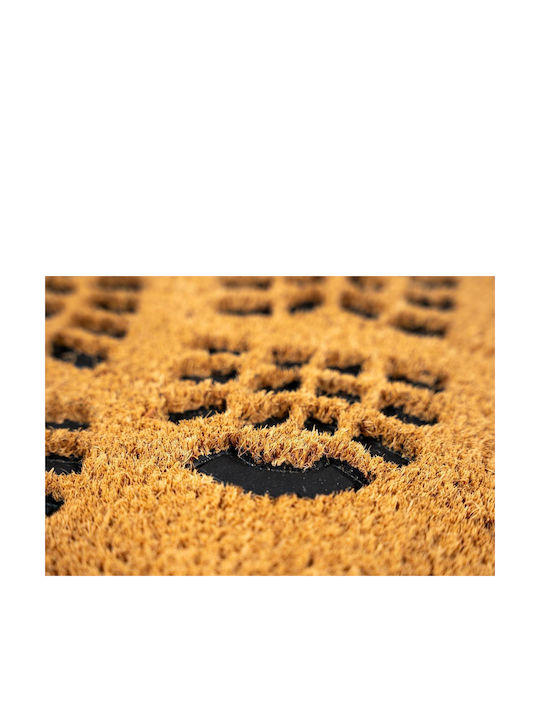 Sdim Entrance Mat made of Coir with Anti-slip Backing Ruco Embossed Rubber 002 Rubber Foot Brown 40x60cm Thickness 15mm