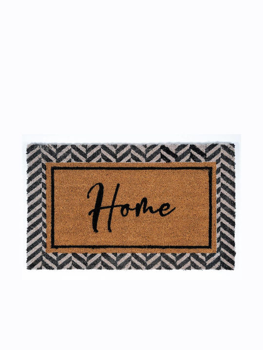 Sdim Entrance Mat made of Coir with Anti-slip Backing Freestyle XL 460 Home Herringbone 50x80cm Thickness 17mm