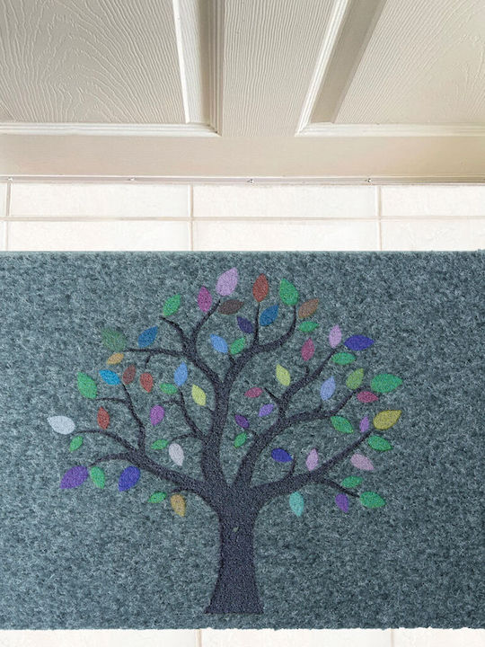 San Lorentzo Entrance Mat Carpet Tree Gray 40x60cm