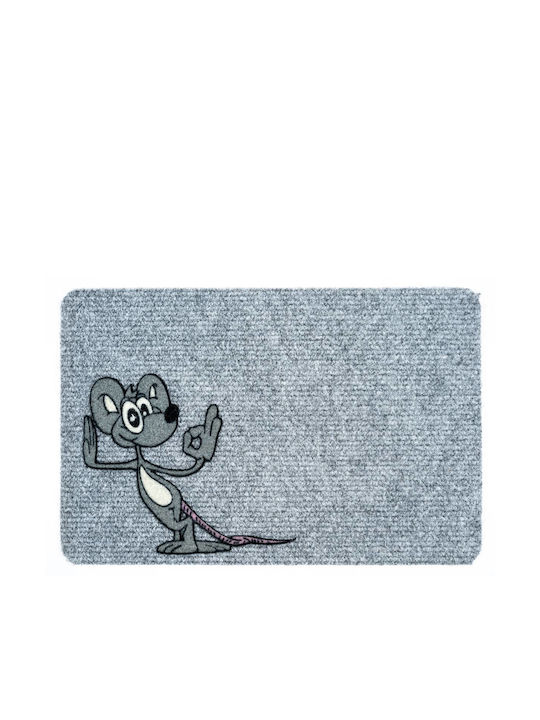 Sdim Πατάκι Εισόδου Μοκέτα Flocky 069 Happy Mouse 40x60εκ. Πάχους 5mm