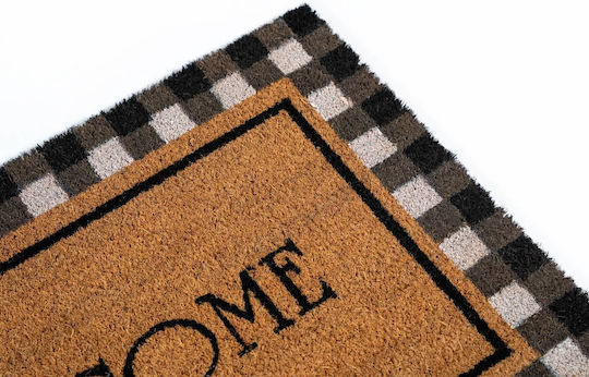 Sdim Entrance Mat made of Coir with Anti-slip Backing Freestyle XL 450 Welcome Blocks 50x80cm Thickness 17mm