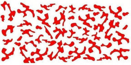 Set 2 Adhesive Tuning Stickers In Two Colors Model "paint Stains" Size 97 X 47 Cm Color Black + Red