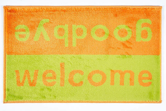 Sdim Πατάκι Εισόδου Μοκέτα Fashion Welcome Lime Green/Orange 40x67εκ. 066-4067-WGO Lime Green/Orange