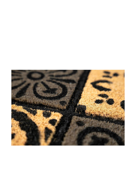 Sdim Entrance Mat made of Coir with Anti-slip Backing Ruco Style 003 Barok Tales Green 45x75cm Thickness 15mm