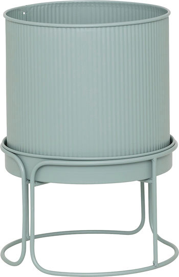 Atmosphera Planter Metal Turquoise with Stand 30x30x44.3cm.