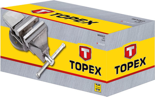 Topex Fixed Vise for Countertop Made of Cast Iron with Maximum Opening of 75mm