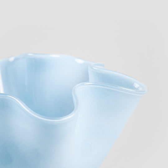 Homla Διακοσμητικό Βάζο Γυάλινο Modern Hamptons Μπλε 19xΥ22.5cm