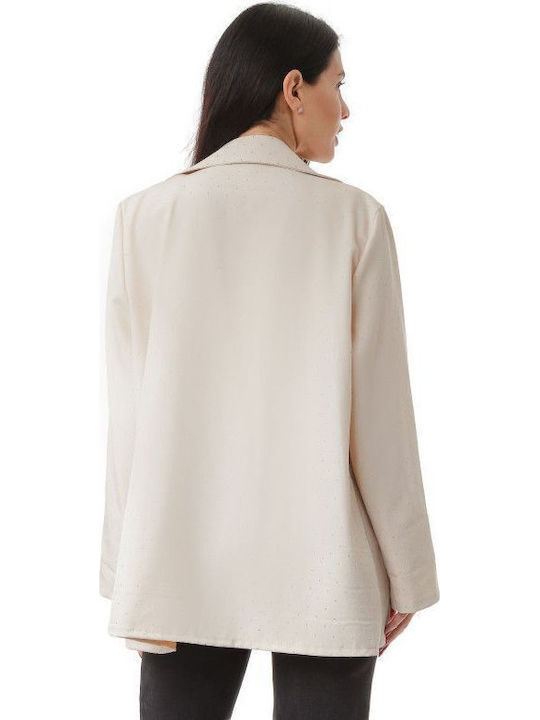 Silia D Женски Сако Cream skk-25-2454 (crm)