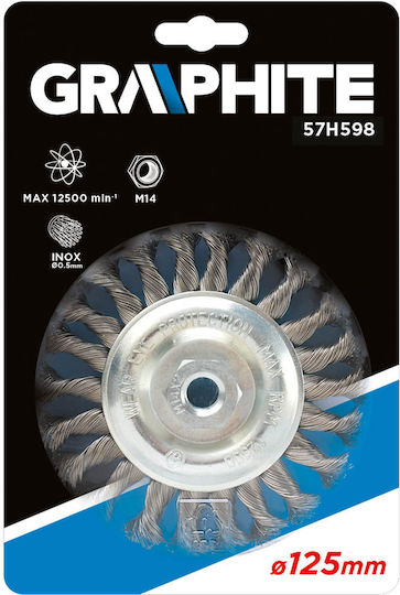 Graphite 57H598 Жичена четка за дрил 125мм