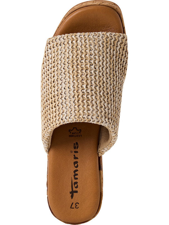 Damenplattformen Beige