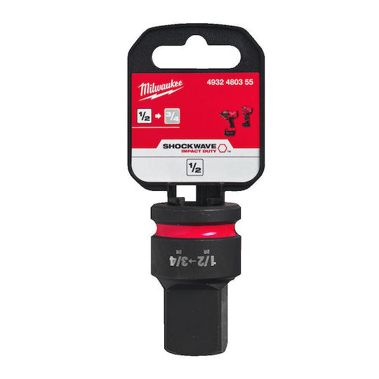Milwaukee Adapter with Socket 1/2'' and Output 3/4''