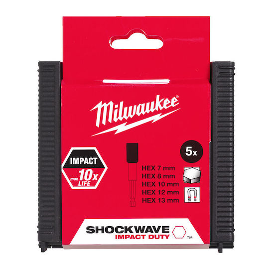 Milwaukee Αντάπτορες HEX Σετ 5τμχ