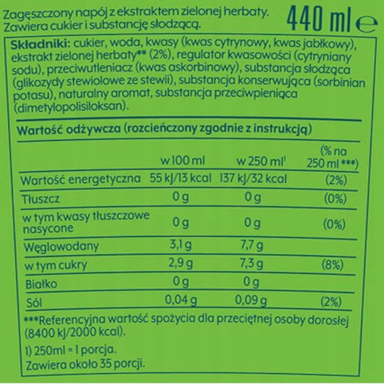 Set 2 Concentrate Sodastream 2x Lipton Ice Green