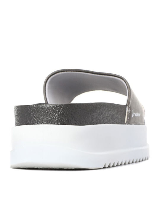 Women's Platform Flip Flops Silver