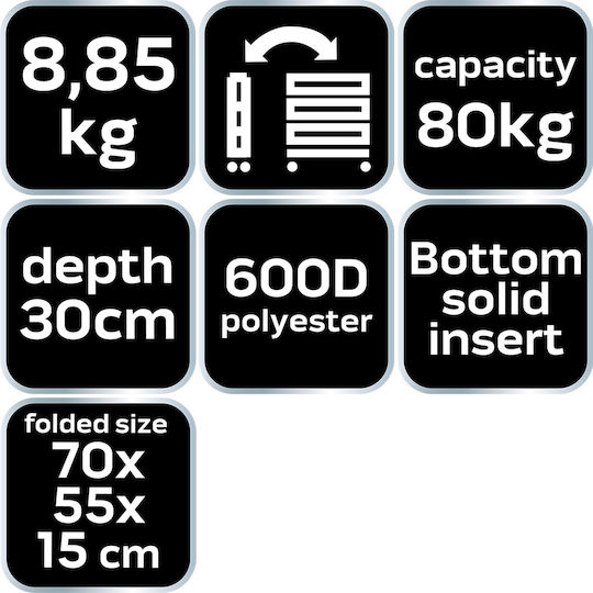 Neo Tools Transport-Wagen 90x50x113 Folding for Load Weight up to 80kg in Grün Color