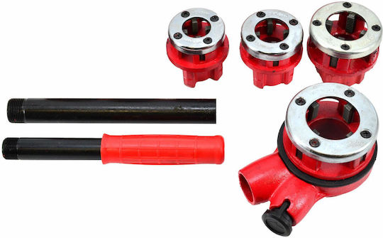 Awtools Pipe Threading Machine 4pcs 1/2" 3/4" 1" 1-1/4" Set Case