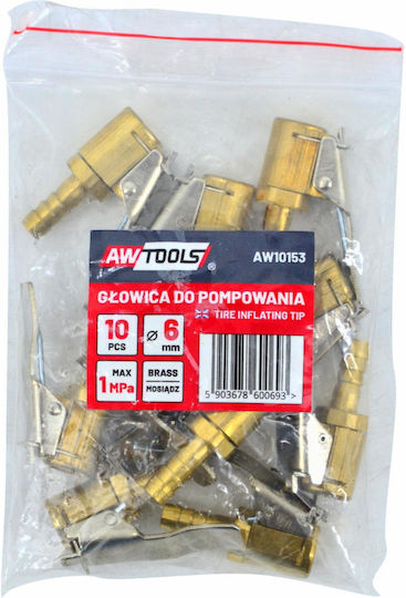 Awtools Pump Head 6mm Brass 10 Pcs