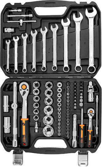 Neo Tools Καστάνια με Καρυδάκια 1\2" & 1\4" 82τμχ