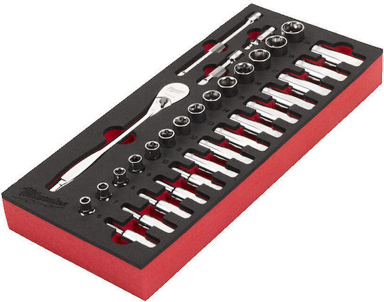 Milwaukee Set Ratchet 3\8" 32pcs