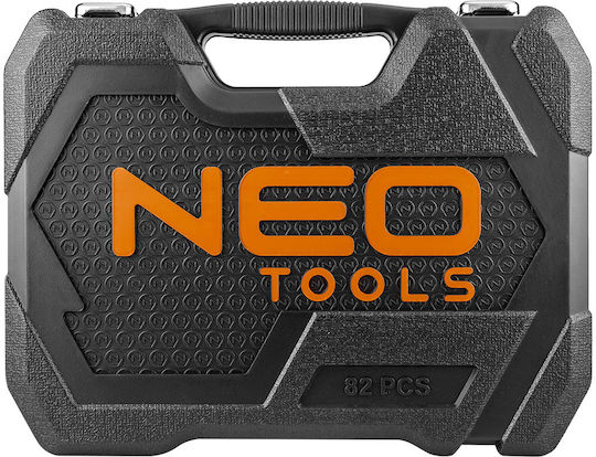 Neo Tools Καστάνια με Καρυδάκια 1\2" & 1\4" 82τμχ