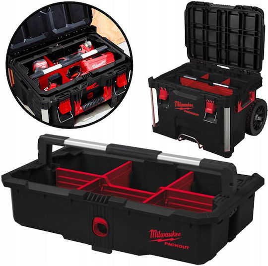 Milwaukee Packout Βαλίτσα Εργαλείων Πλαστική Π50.3xB29.7xΥ12.7cm