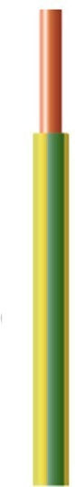 Eurolamp Power Cord Type NYA with Cable Properties 1x25mm² in Green Colour 1m