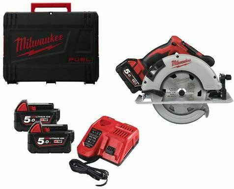 Milwaukee M18 BLCS66-502X Circular Saw 18V 2x5Ah with Dust Extraction System