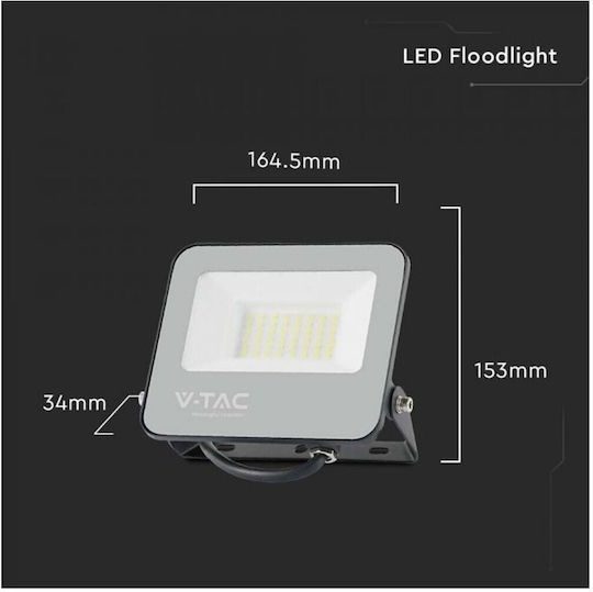 V-TAC Waterproof LED Floodlight 30W Natural White 4000K IP65