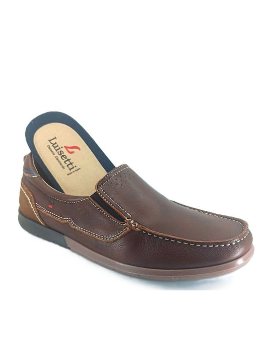 Δερμάτινα Ανδρικά Boat Shoes σε Ταμπά Χρώμα
