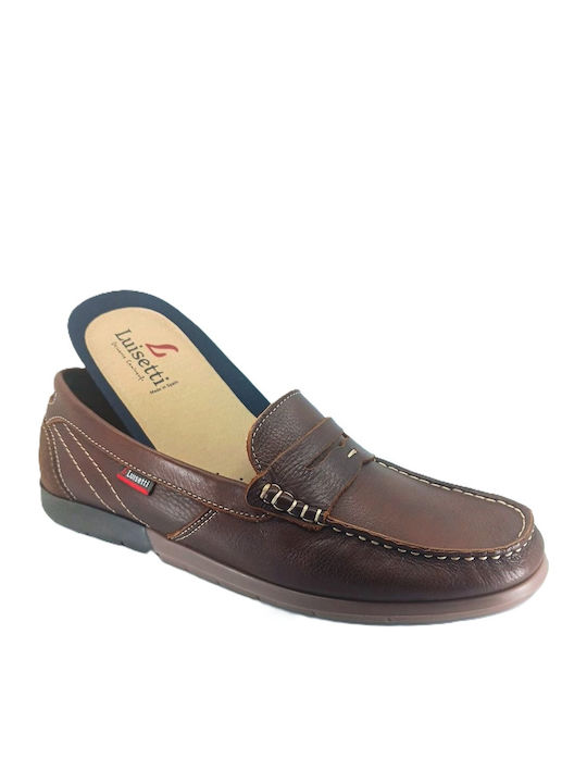 Δερμάτινα Ανδρικά Boat Shoes σε Ταμπά Χρώμα