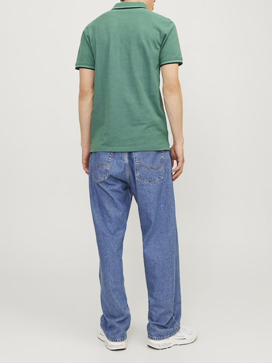 Jack & Jones Polo Μπλούζα Deep Teal, Light Green