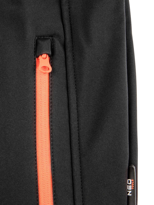 Neo Tools Ζακέτα Εργασίας Ανακλαστική Softshell Μαύρη
