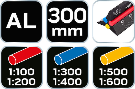 Neo Tools Winkelmesser Zimmerleute Aluminium Länge 30cm