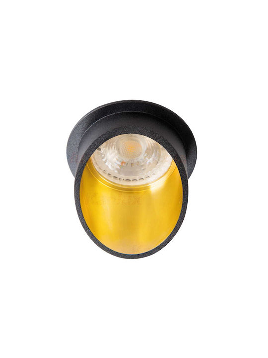 Kanlux Round Metallic Recessed Spot with Socket GU10 Black 6.8x6.8cm. 1pcs