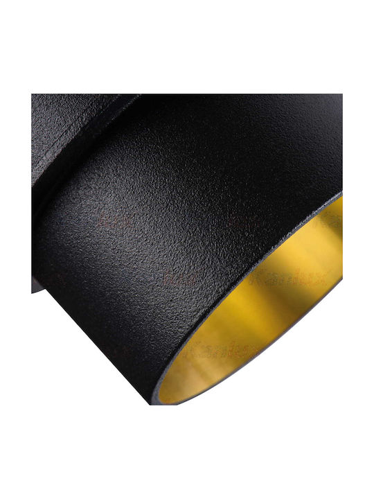 Kanlux Round Metallic Recessed Spot with Socket GU10 Black 6.8x6.8cm. 1pcs