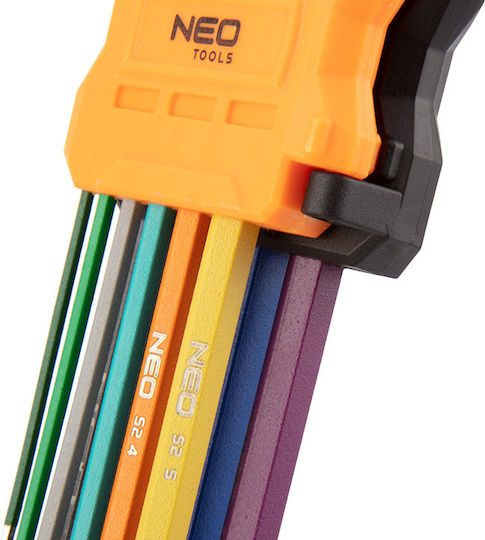 Neo Tools Σετ 9 Κλειδιά Allen σε Σχήμα L