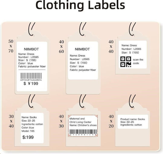 Niimbot Self-Adhesive Label Rolls for Label Printer 50x70mm 1pcs