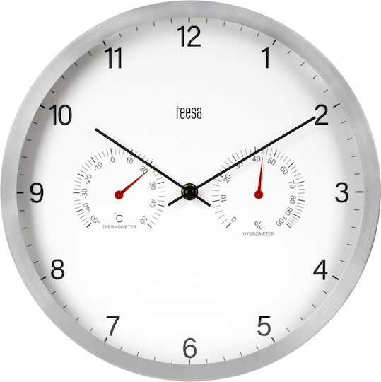 Wall Clock Glass White Ø30cm