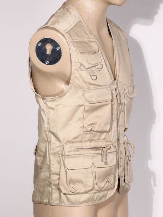 Fageo Men's Safety Vest Beige