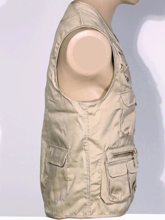 Fageo Men's Safety Vest Beige