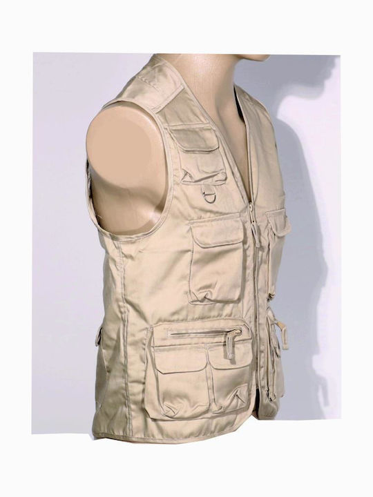 Fageo Men's Safety Vest Beige