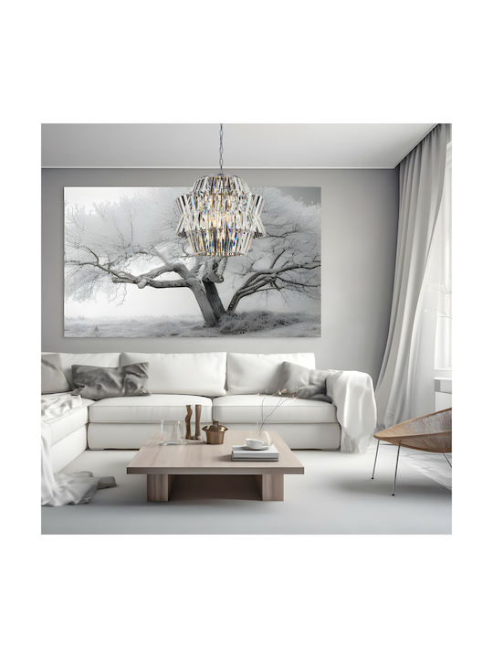 Eko Light Candelabru cu Cristale Argintiu 2401