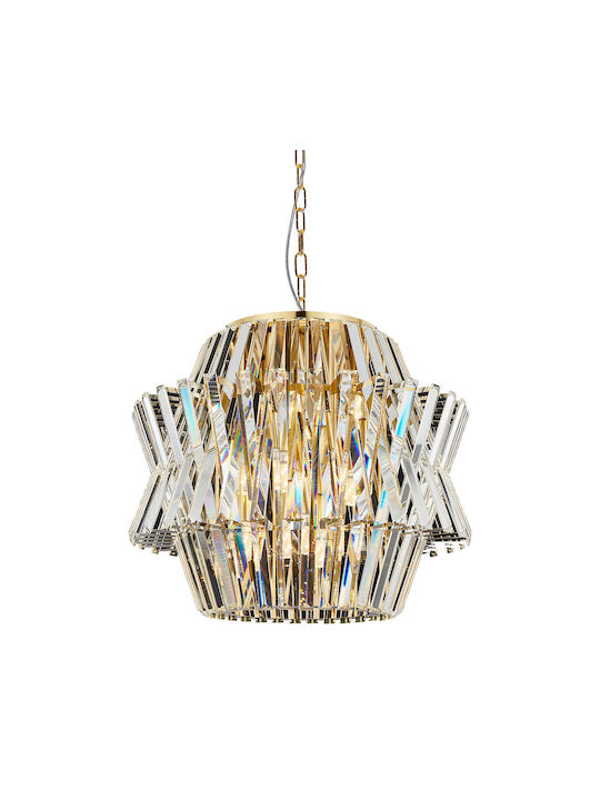 Eko Light Πολυέλαιος με Κρύσταλλα Χρυσός Eko Light Πολυέλαιος με Κρύσταλλα Χρυσός
