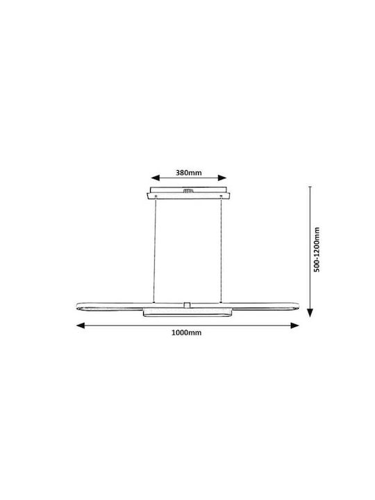 Rabalux Adjustable Pendant Light Black Rail