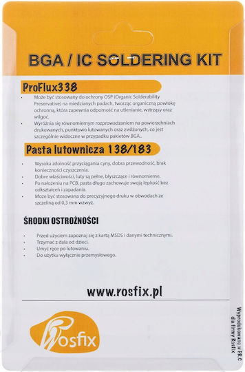 Set de lipit Rosfix Proflux 338 + Lipitură lichidă 183°C + 2x Piston 2x Ac