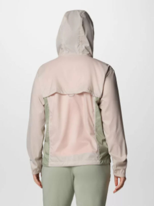 Crested Canyon Women's for Hiking Lifestyle Jacket Waterproof and Windproof for Spring or Autumn with Hood Dark Stone/safari