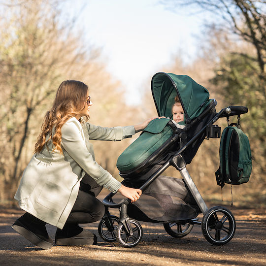 Lorelli Aspen Adjustable 2 in 1 Baby Stroller Suitable for Newborn Black