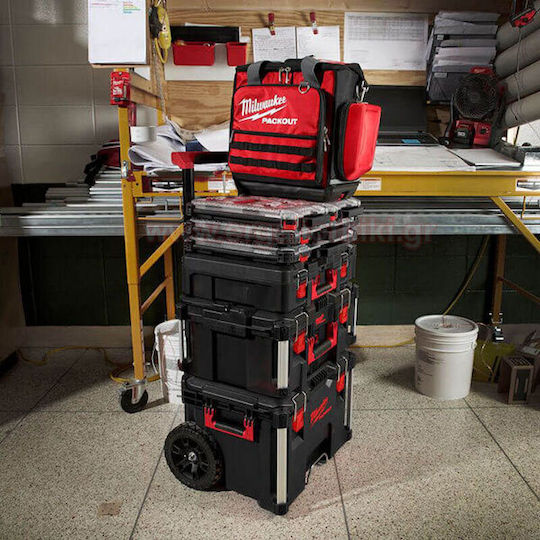 Milwaukee Packout Tool Compartment Organiser 10 Slot Adjustable & Removable Box Black 50x38x6.5cm